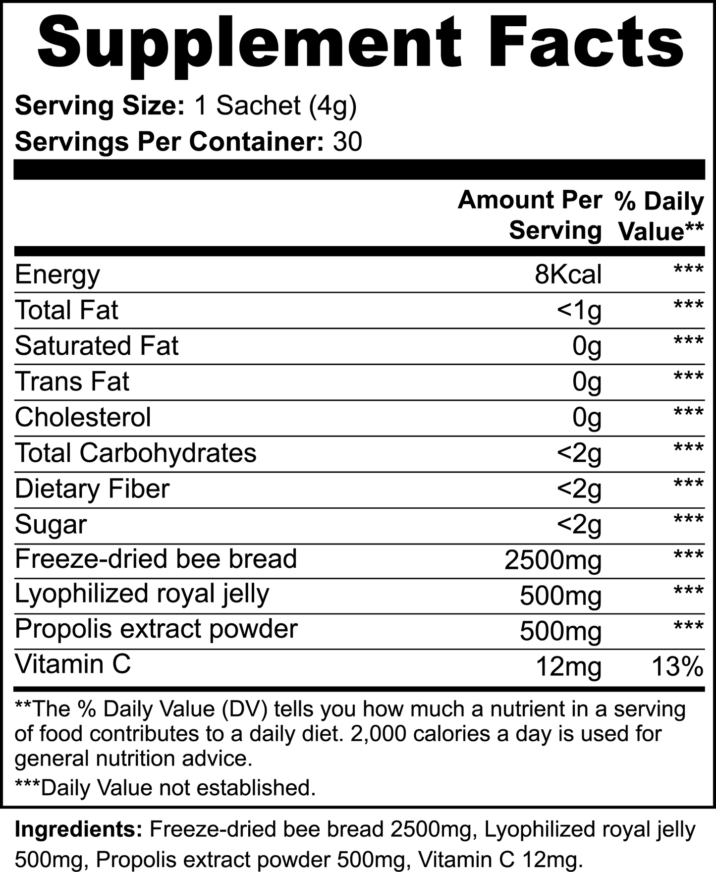 BioHive+ Bee Bread Powder